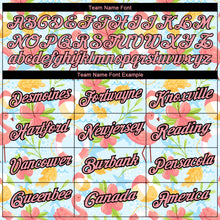 Load image into Gallery viewer, Custom White Medium Pink-Black 3D Pattern Design Tropical Hawaii Flamingo Performance T-Shirt