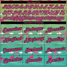 Load image into Gallery viewer, Custom Green Pink-Black 3D Pattern Design Tropical Hawaii Flamingo Performance T-Shirt