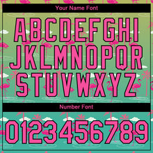 Load image into Gallery viewer, Custom Green Pink-Black 3D Pattern Design Tropical Hawaii Flamingo Performance T-Shirt