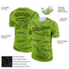 Load image into Gallery viewer, Custom Neon Green Black 3D Pattern Design Crocodile Performance T-Shirt