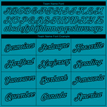 Load image into Gallery viewer, Custom Teal Black 3D Pattern Design Feather Performance T-Shirt