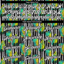 Load image into Gallery viewer, Custom Black White 3D Pattern Design Tropical Palm Leaf Performance T-Shirt