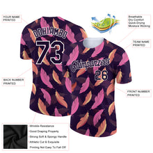 Load image into Gallery viewer, Custom Navy White 3D Pattern Design Feather Performance T-Shirt