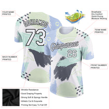 Load image into Gallery viewer, Custom White Black 3D Pattern Design Abstract Doodle Performance T-Shirt