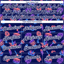 Load image into Gallery viewer, Custom Navy White 3D Pattern Design Hawaii Summer Holiday Party Performance T-Shirt