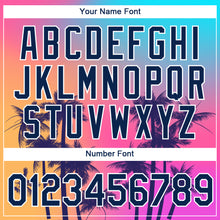 Load image into Gallery viewer, Custom Purple Navy-White 3D Pattern Design Hawaii Palm Trees Performance T-Shirt