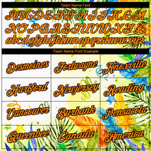 Load image into Gallery viewer, Custom White Bay Orange-Black 3D Pattern Design Hawaii Palm Leaves Performance T-Shirt