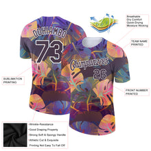 Load image into Gallery viewer, Custom Brown White 3D Pattern Design Hawaii Palm Leaves Performance T-Shirt