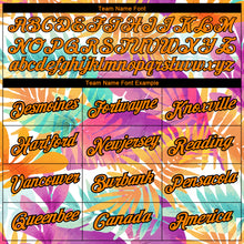 Load image into Gallery viewer, Custom White Bay Orange-Black 3D Pattern Design Hawaii Palm Leaves Performance T-Shirt