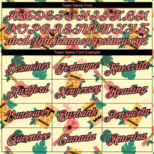 Load image into Gallery viewer, Custom Cream Medium Pink-Black 3D Pattern Design Hawaii Summer Holiday Party Performance T-Shirt