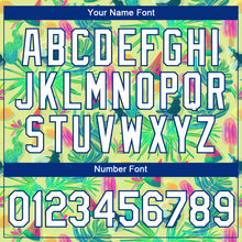 Load image into Gallery viewer, Custom Neon Yellow White-Royal 3D Pattern Design Hawaii Summer Holiday Performance T-Shirt