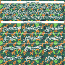 Load image into Gallery viewer, Custom Kelly Green White 3D Pattern Design Tiger Performance T-Shirt