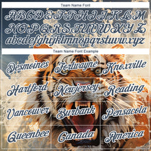 Load image into Gallery viewer, Custom US Navy Blue White 3D Pattern Design Tiger Performance T-Shirt