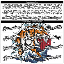 Load image into Gallery viewer, Custom White Black 3D Pattern Design Tiger Performance T-Shirt