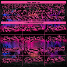 Load image into Gallery viewer, Custom Black Pink 3D Pattern Design Hawaii Palm Trees Authentic Baseball Jersey