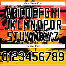 Load image into Gallery viewer, Custom Yellow Black White 3D Pattern Design Beach Hawaii Palm Trees Authentic Baseball Jersey