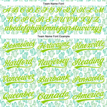 Load image into Gallery viewer, Custom White Neon Green 3D Pattern Design Cactus Festival Authentic Baseball Jersey