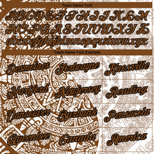 Load image into Gallery viewer, Custom White Brown-Black 3D Pattern Design Ancient Shapes Performance T-Shirt