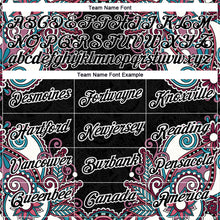 Load image into Gallery viewer, Custom Black White 3D Pattern Floral Design Performance T-Shirt