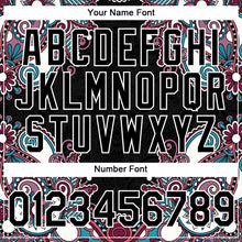 Load image into Gallery viewer, Custom Black White 3D Pattern Floral Design Performance T-Shirt