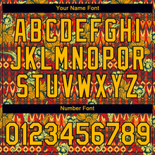 Load image into Gallery viewer, Custom Red Gold-Black 3D Pattern Floral Design Performance T-Shirt