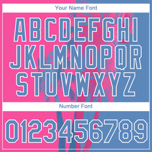 Load image into Gallery viewer, Custom Pink Light Blue-White 3D Pattern Design Hawaii Coconut Trees Performance T-Shirt