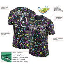 Load image into Gallery viewer, Custom Graffiti Pattern Black-White 3D Neon Splatter Performance T-Shirt