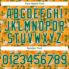 Load image into Gallery viewer, Custom Orange Kelly Green-White 3D Pattern Design Orange Citrus Fruit Performance T-Shirt