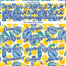 Load image into Gallery viewer, Custom White Royal 3D Pattern Design Hawaii Tropical Palm Leaves And Lemon Performance T-Shirt