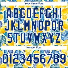 Load image into Gallery viewer, Custom White Royal 3D Pattern Design Hawaii Tropical Palm Leaves And Lemon Performance T-Shirt