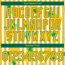 Load image into Gallery viewer, Custom Yellow Kelly Green 3D Pattern Design Hawaii Tropical Pineapple Performance T-Shirt