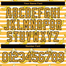 Load image into Gallery viewer, Custom White Yellow-Black 3D Pattern Design Banana Performance T-Shirt