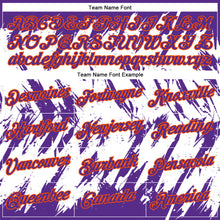 Load image into Gallery viewer, Custom Purple White-Orange 3D Pattern Design Abstract Sharp Shape Performance T-Shirt