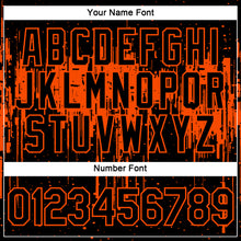 Load image into Gallery viewer, Custom Black Orange 3D Pattern Design Dripping Splatter Art Performance T-Shirt