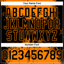 Load image into Gallery viewer, Custom Black Bay Orange 3D Pattern Design Dripping Splatter Art Performance T-Shirt