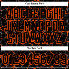 Load image into Gallery viewer, Custom Black Orange 3D Pattern Design Abstract Network Performance T-Shirt