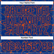 Load image into Gallery viewer, Custom Royal Orange 3D Pattern Design Abstract Network Performance T-Shirt