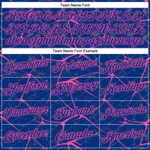 Load image into Gallery viewer, Custom Royal Pink 3D Pattern Design Abstract Network Performance T-Shirt