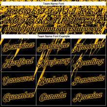 Load image into Gallery viewer, Custom Black Gold 3D Pattern Design Abstract Sharp Shape Performance T-Shirt