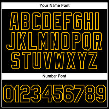 Load image into Gallery viewer, Custom Black Gold 3D Pattern Design Abstract Sharp Shape Performance T-Shirt