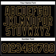 Load image into Gallery viewer, Custom Black Old Gold 3D Pattern Design Abstract Sharp Shape Performance T-Shirt