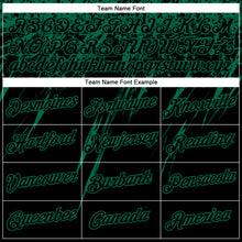 Load image into Gallery viewer, Custom Black Kelly Green 3D Pattern Design Abstract Sharp Shape Performance T-Shirt