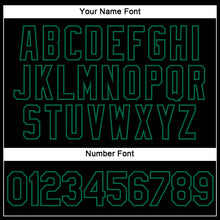 Load image into Gallery viewer, Custom Black Kelly Green 3D Pattern Design Abstract Sharp Shape Performance T-Shirt