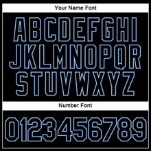 Load image into Gallery viewer, Custom Black Light Blue 3D Pattern Design Abstract Sharp Shape Performance T-Shirt