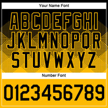 Load image into Gallery viewer, Custom Black Gold 3D Pattern Design Gradient Square Shapes Performance T-Shirt