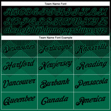 Load image into Gallery viewer, Custom Black Kelly Green 3D Pattern Design Gradient Square Shapes Performance T-Shirt