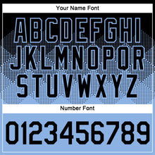 Load image into Gallery viewer, Custom Black Light Blue 3D Pattern Design Gradient Square Shapes Performance T-Shirt