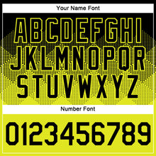 Load image into Gallery viewer, Custom Black Neon Yellow 3D Pattern Design Gradient Square Shapes Performance T-Shirt