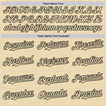 Load image into Gallery viewer, Custom Black Cream 3D Pattern Design Gradient Style Twinkle Star Authentic Baseball Jersey