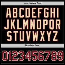 Load image into Gallery viewer, Custom Black Crimson-Cream 3D Pattern Design Gradient Style Twinkle Star Authentic Baseball Jersey